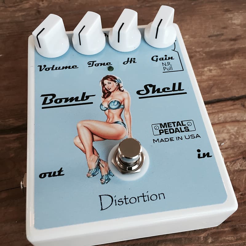 Metal Pedals Bomb Shell 2020 white Distortion pedal Overdrive pedal OD pedal image 1