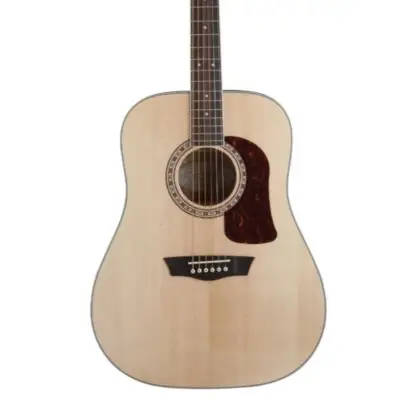 Washburn D10S Heritage 10 Series Dreadnought Acoustic Guitar. Natural image 3