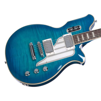 Airline Guitars MAP FM Blueburst Flame - Updated Vintage Reissue Electric Guitar - NEW!! image 3