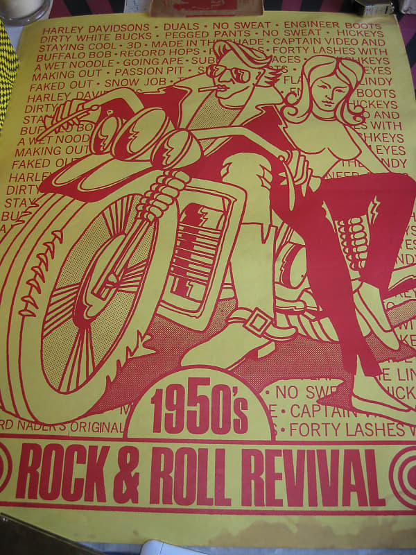 Richard Nader’s Rock & Roll Revival, 1973, Original Poster | Reverb