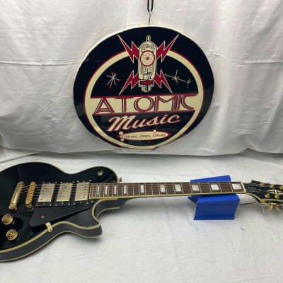 Epiphone Les Paul Custom "Black Beauty" 3-pickup Guitar with Case - factory 2nd 2005 - Ebony / Black image 3