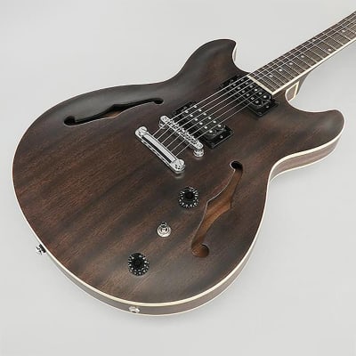 Ibanez AS53 Semi-Hollow Electric Guitar (Trans Black Flat) image 2