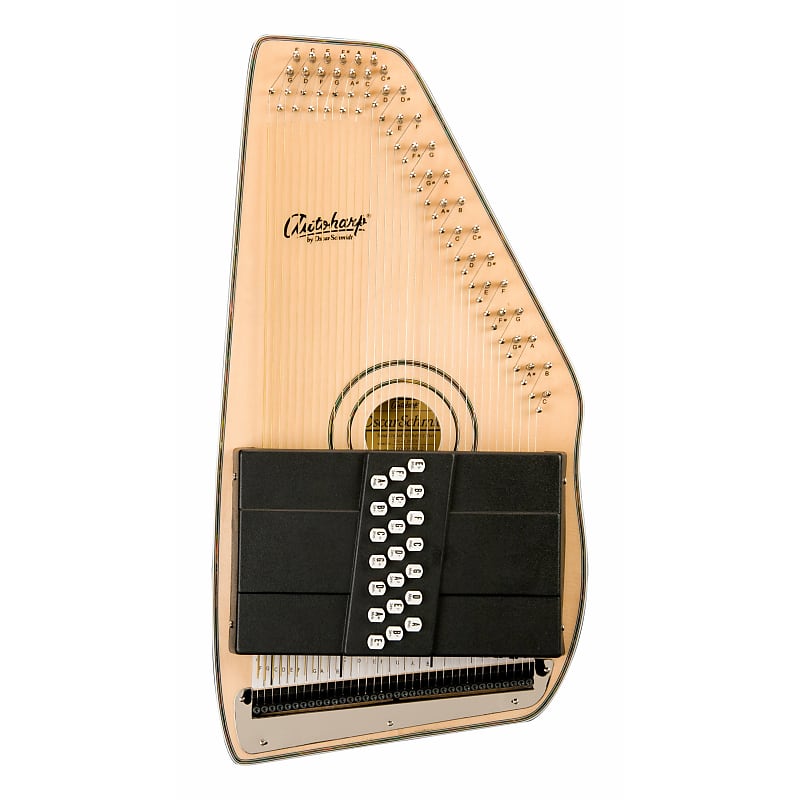 Oscar Schmidt OS120CNE 21 Chord Acoustic Electric Auto Harp. Natural Spruce image 1