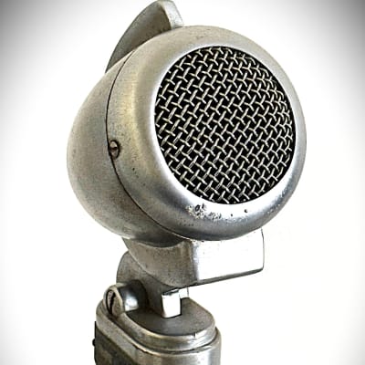 Vintage 1950's Turner S22X crystal microphone w period stand