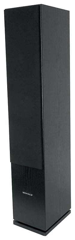 (1) Rockville RockTower 64B Black Home Audio Tower Speaker Passive 4 Ohm image 1