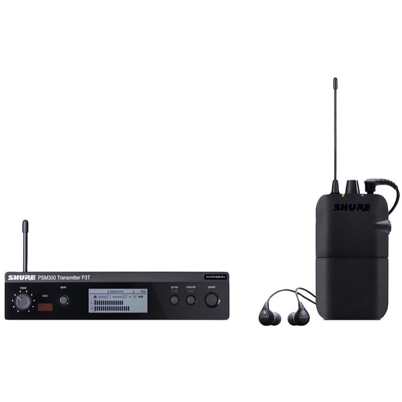 Shure PSM300 IEM Wireless In-Ear Monitor System with SE112 Earphones, Band G20 (488.150 - 511.850 MH image 1