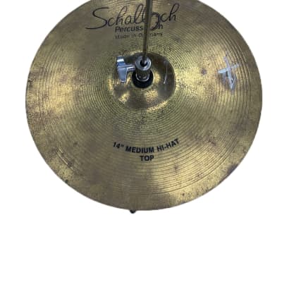 Slingerland Hi-hat  Stand With 14" Schalloch Hi-hat Cymbal Pair image 4