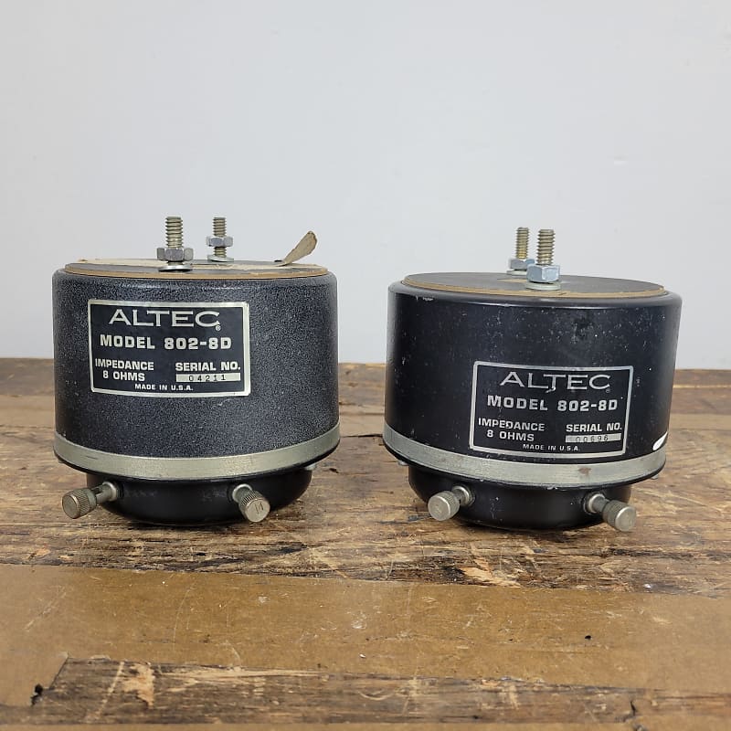 日本全国送料無料商品人気ランキング Pair of Altec 802-8D Compression Drivers 8 Ohm horns Tested スピーカー・ウーファー