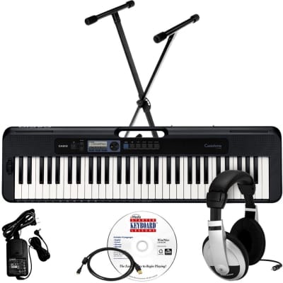 Casio CT-S300 Casiotone Portable Electronic Keyboard, EPA Pack, with Stand, PSU, Headphones and Educ