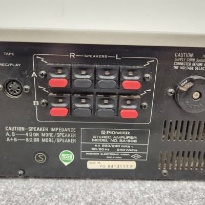 Pioneer SA-506 - 25-watts Per Channel - Stereo Integrated Amplifier image 9