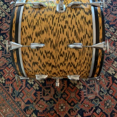 1962-1970 Slingerland 20/16/12 yellow tiger pearl vintage drums image 23