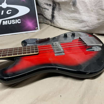 Leban Cyclone 4-String Bass MIJ Made In Japan Vintage Red - To - Black image 12