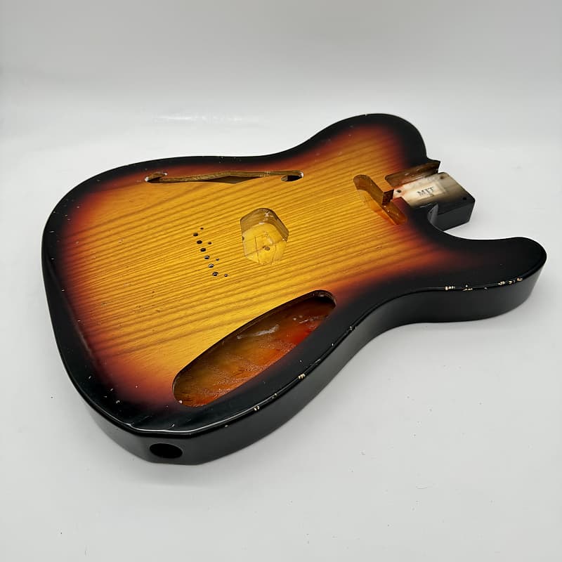 MJT Fender Thinline Telecaster Body - Sunburst Nitro Relic