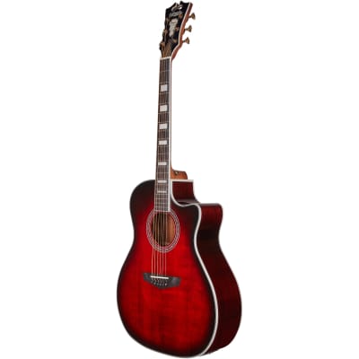 D'Angelico Premier Gramercy Trans Black Cherry Burst Electro-Acoustic Guitar image 4
