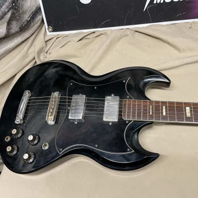 Ampeg Stud GE-100 GE100 Guitar with Case MIJ Made In Japan Vintage Black image 3