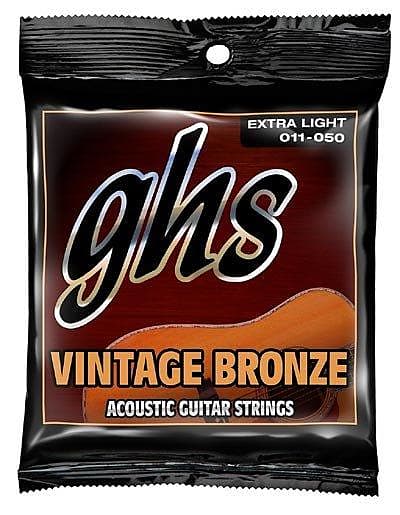 GHS Vintage Bronze 85/15 Acoustic Guitar Strings VN-XL Ex Lt 11-50 image 1