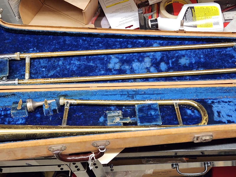 Holton Super Collegiate Trombone Silver Color On Bell Reverb