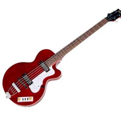 Hofner Club Pro Edition Bass Guitar - Metallic Red image 1