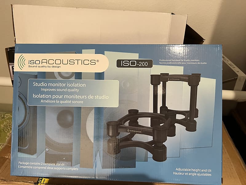 IsoAcoustics Iso200 Large Studio Monitor Isolation Stands Reverb