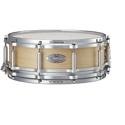 Pearl FTMM1450321 Free-Floating 5x14" Maple Snare Drum in Satin Maple image 1