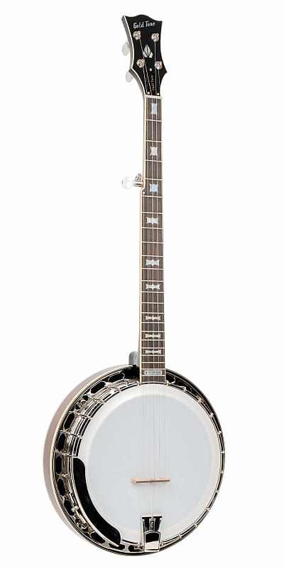 Gold Tone OB-2AT/L Mastertone Mahogany Neck Archtop Bowtie Banjo with Hard Case for Left Handed Players image 1