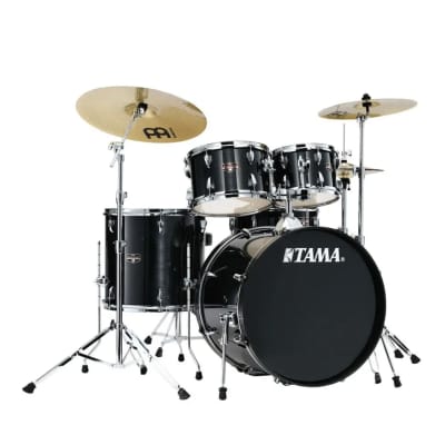Tama IE52C-HBK Imperialstar 10/12/16/22/5x14" 5pc Drum Set w/ Cymbals and Hardware - Hairline Black (Philadelphia, PA) image 1