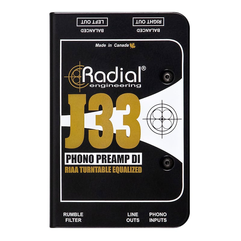 Radial Engineering J33 Active Turntable Preamp &amp; DI Box  			