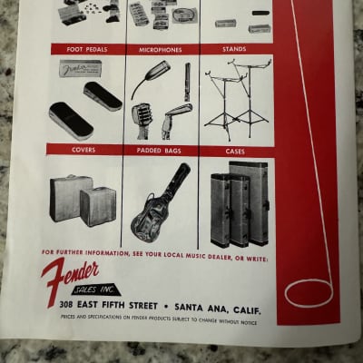 Fender 1956 Catalog Reprint Stratocaster telecaster Esquire string Master steel guitar tweed deluxe Pro Dual 8 Professional Student Deluxe Princeton precision bass bassman image 6