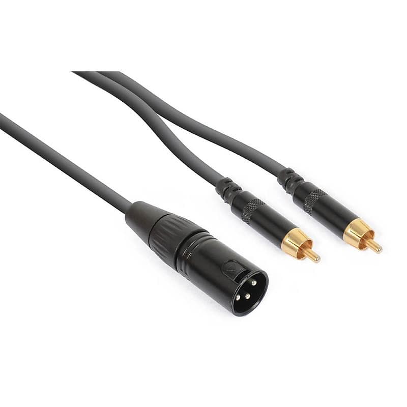 Castline Gold RCA to XLR male/female Audio Patch Cable Mogami 2549