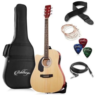 Thinline Cutaway Acoustic Electric Guitar with Gig Bag - Right Handed
