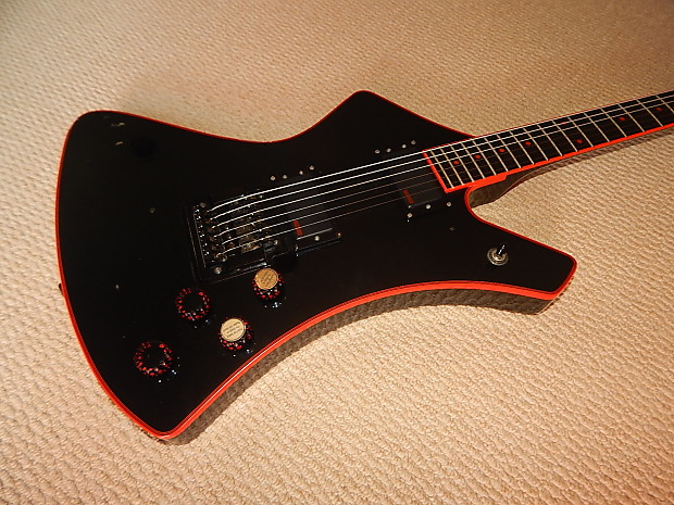 Washburn A-20-V 1988 Black W/ Red Binding OHSC | Reverb