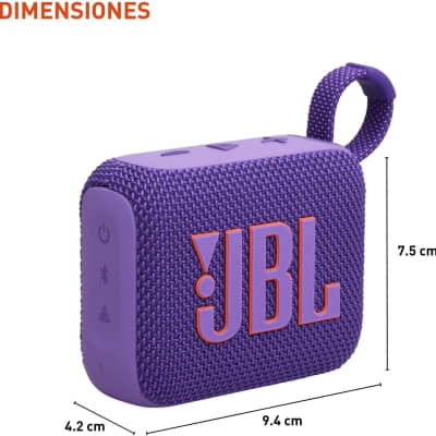 JBL Go 4 - Ultra-Portable, Waterproof and Dustproof Bluetooth Speaker, Big Pro Sound with Punchy bass, 7-Hour Built-in Battery, Made in Part with Recycled Materials (Purple) image 4
