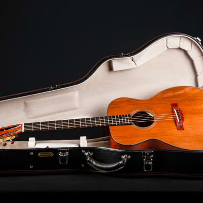 Santa Cruz OM Rare Figured Pernambuco and Fort Ross Chapel Redwood Custom NEW image 24