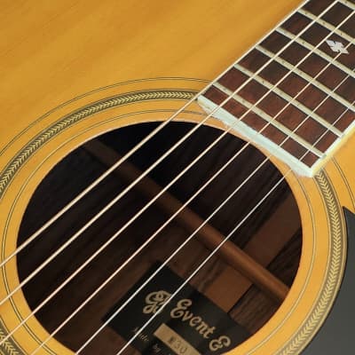 1980's Event (By Matsumoto Japan) Dreadnought Acoustic Guitar (Natural) image 5