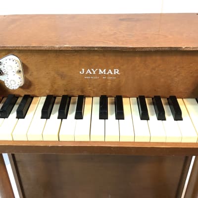 Electrified Jaymar toy piano electric circuitbent instrument The Upright 1970s Wood image 6