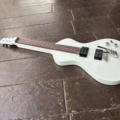 Asher Lap Steel with Certano Palm Benders - White for sale