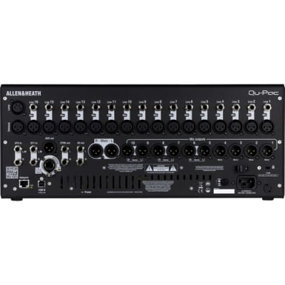 Allen & Heath AH-QU-PAC-32 32 channel rack mount digital, 16 Mic/Line + 3 stereo inputs, expandable with dSNAKE, 10 mix outs, 4 FX Engines, 18 track recording, built in 18ch USB I/O, built in dSNAKE, Network port 5.5" Touch screen, 16 SoftKeys image 3