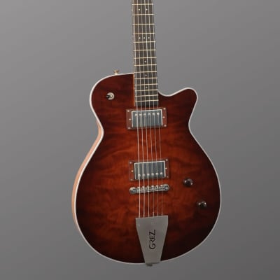 Grez Guitars Mendocino - Dark Burst / Quilted Redwood w/ Lollar Low Wind Imperial Humbucking set. NEW, (Authorized Dealer) image 2