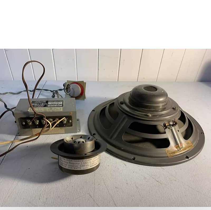 12&quot; UNIVERSITY SOUND 6200 Full Range HIFI SPEAKER w/ Lafayette LN-2B Crossover  			