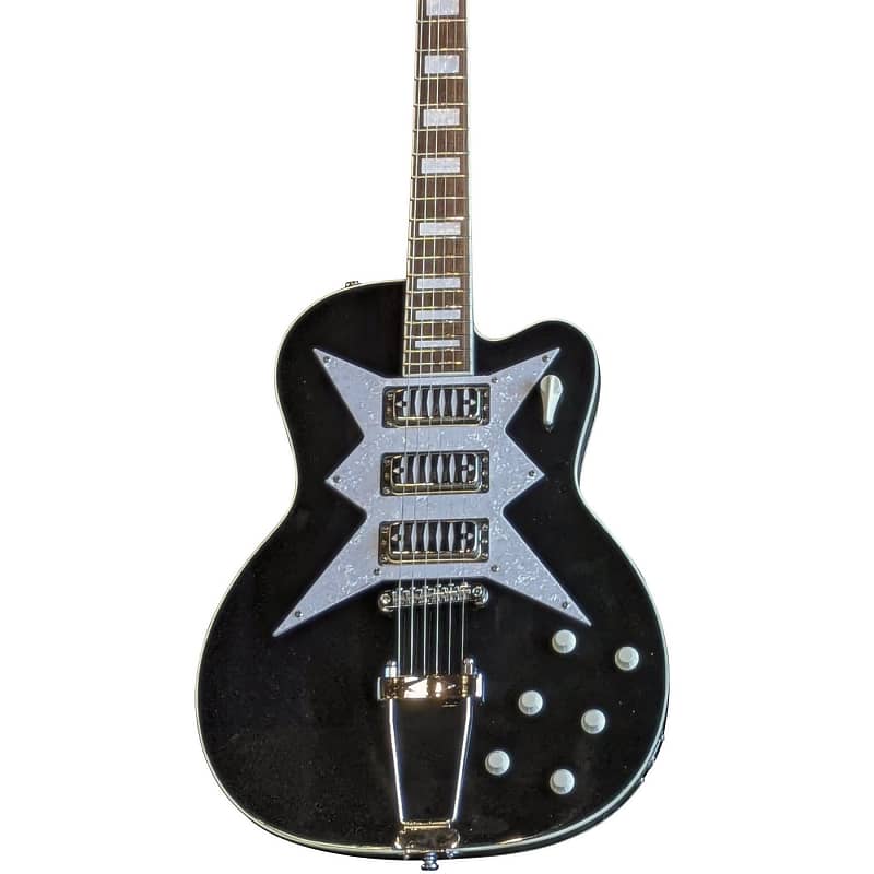 Airline Guitars RS III - Metallic Black - Vintage Roy Smeck Tribute Model Semi-Hollow Electric - NEW! image 1