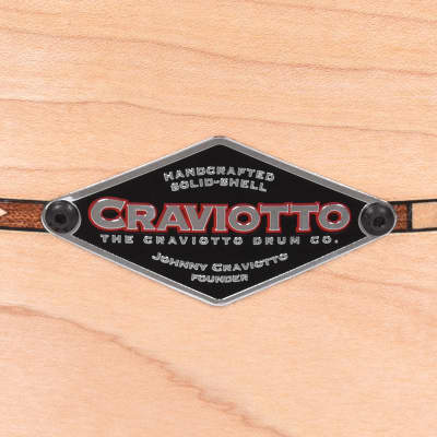 Craviotto 5.5x14 Solid Maple Super Swing Snare Drum w/Walnut Inlay & Brown Stained Wood Hoops image 2