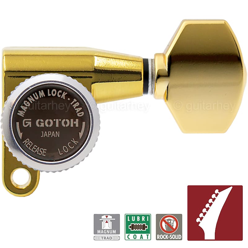 NEW Gotoh SG360-07 MGT 7 In-Line Locking Tuners BASS SIDE