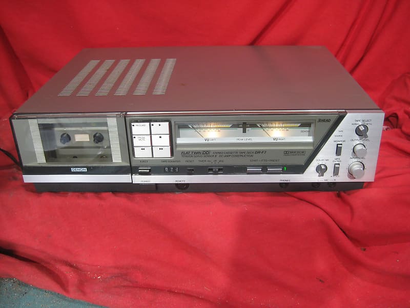 Vintage Denon DR-F7 3-head Cassette Tape Deck | Reverb