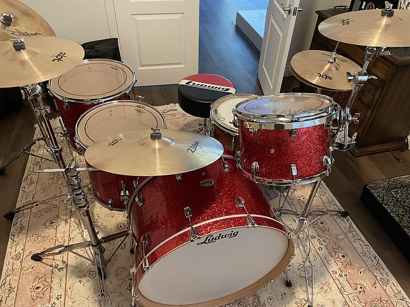 Ludwig centennial zep 2025 set red sparkle