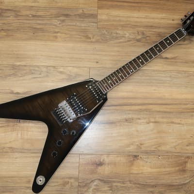 Dean V Floyd Trans Black Flame 2017 - trans black flame with case image 2