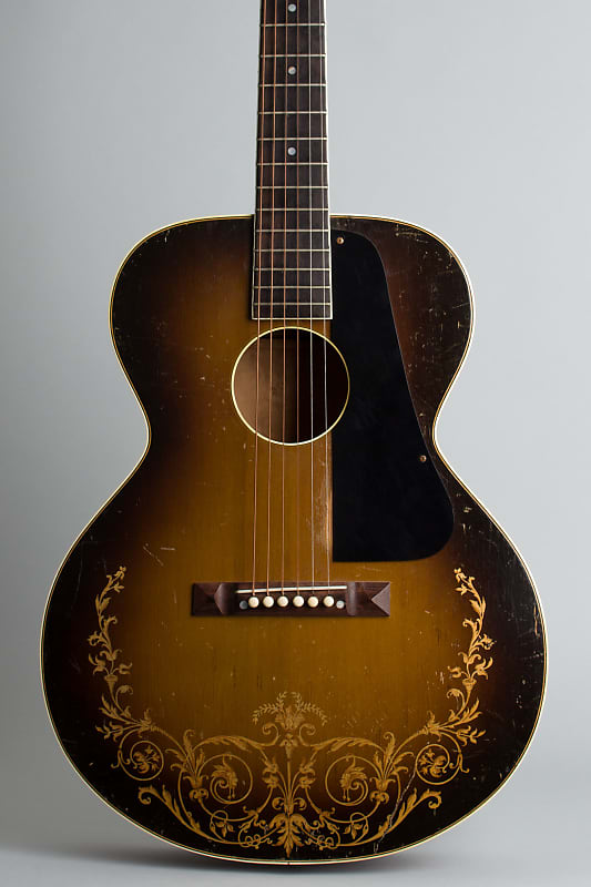 Oahu Jumbo Flat Top Acoustic Guitar, c. 1937, original black Oahu Jumbo Flat Top Acoustic Guitar, c. 1937, original black