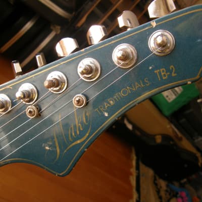Mako TB2 Maple neck on blue body WOW! cool vibe double hums gig bag image 3