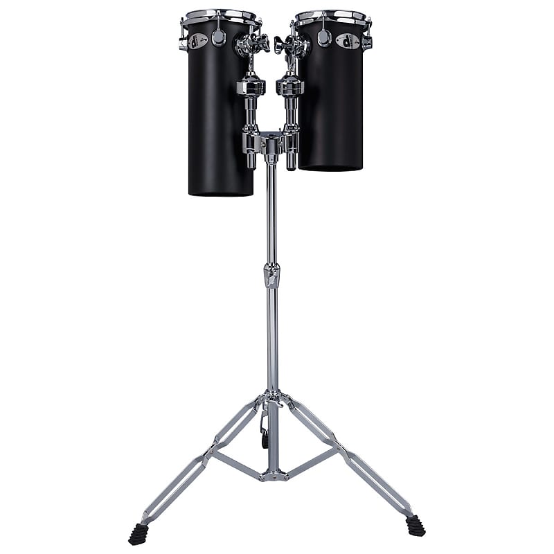 DDRUM 1416 Deccabons 14" 16" Satin Black fiberglass drums NEW with Stand image 1