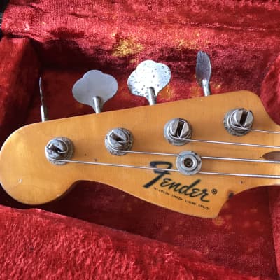 Fender Precision Bass Lefty 1975 Yellow/White image 9