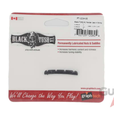 Graph Tech Black TUSQ XL Slotted Nut for 4-String Fender Jazz/J-Bass, PT-1214-00 image 4